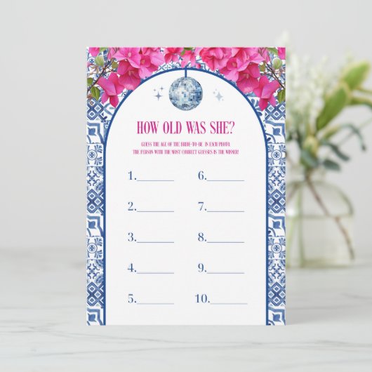 ママミアヘンパーティー何歳の彼女のゲームカード 招待状 (スタンド正面)