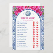 ママミアヘンパーティー花嫁または花婿ゲームカード 招待状 (正面/裏面)