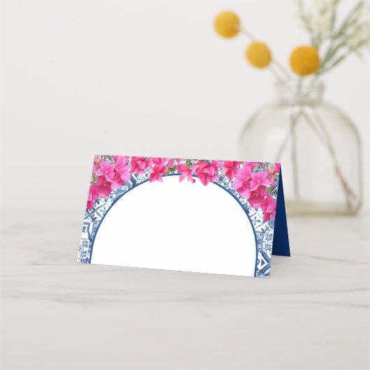 ママミアミメディテランバースデーパーティー食べ物テント プレイスカード (正面)