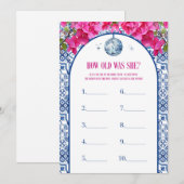 ママミア ハーンプーティー 彼女はいくつ? ゲームカード 招待状 (正面/裏面)