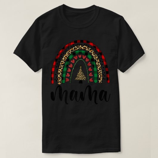 ママミニボホクリスマスレインボーマザー娘M Tシャツ (デザイン正面)