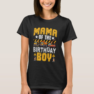ママムオブザ誕生日ボーイ建築テーマパーティーM Tシャツ