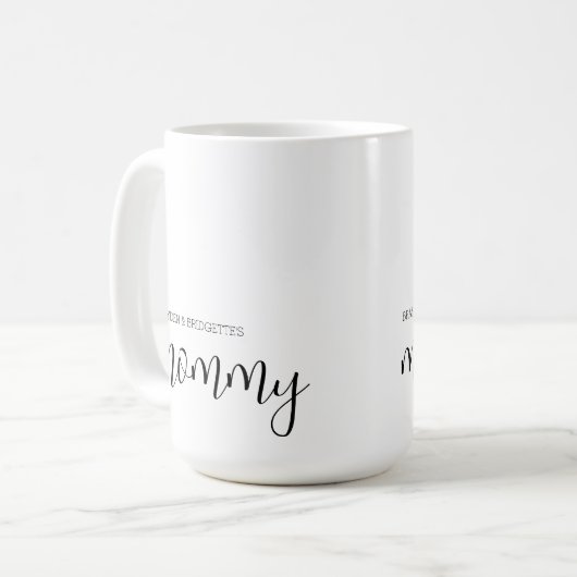 ママモダンキック台本キッズ名マザーズ・デイ コーヒーマグカップ (正面左)