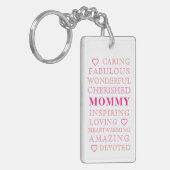 ママモダンタイポグラフィ写真 キーホルダー (正面左)