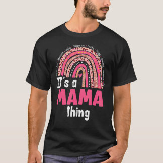 ママモノが虹のかわいいガ気にスを愛してる Tシャツ
