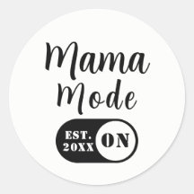 ママモードON 発足年カスタムママデカール