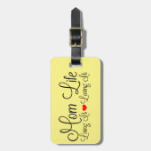 ママライフイエロー ラゲッジタグ (正面縦)