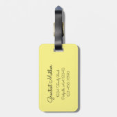 ママライフイエロー ラゲッジタグ (裏面縦)