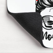 ママライフメッシーバンヘアおもしろいベースボールホッケーママ マウスパッド (コーナー)