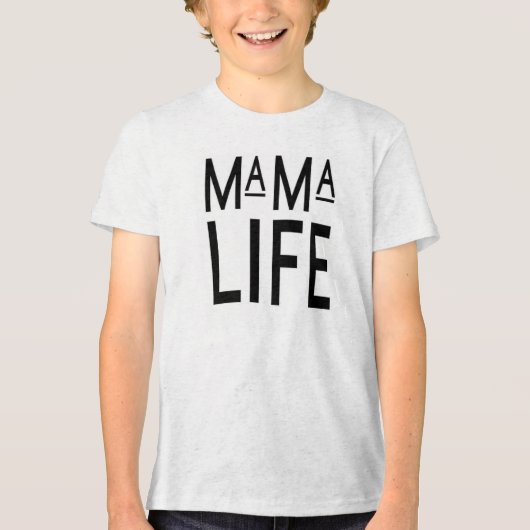 「ママライフ」ティー トライブレンドTシャツ (正面)