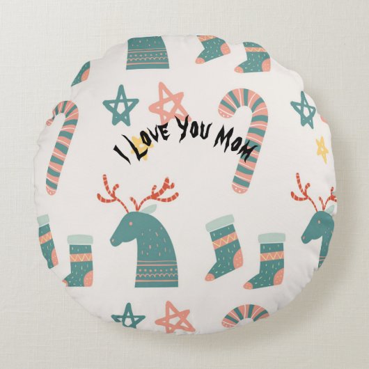 ママラグジュアリーユニークリビングラウンドピローズ ラウンドクッション (正面)