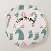 ママラグジュアリーユニークリビングラウンドピローズ ラウンドクッション (裏面)