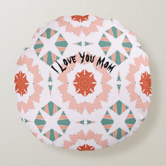 ママラグジュアリーユニークリビングラウンドピローズ ラウンドクッション (正面)