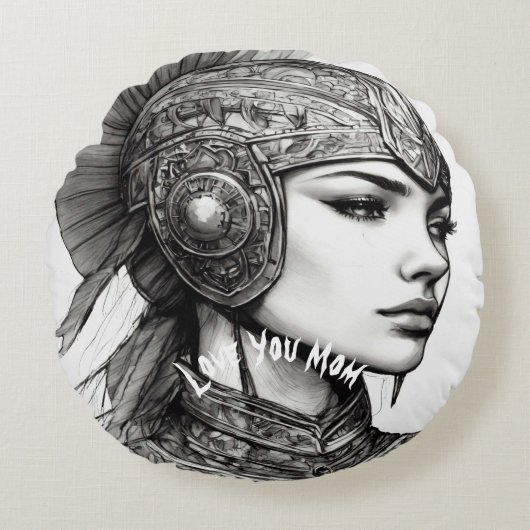 ママラグジュアリーユニークリビングラウンドピローズ ラウンドクッション (正面)