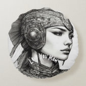 ママラグジュアリーユニークリビングラウンドピローズ ラウンドクッション (裏面)