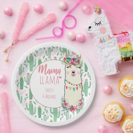 ママラマフィエスタベビーガールシャワーパートウェア ペーパープレート (パーティー)