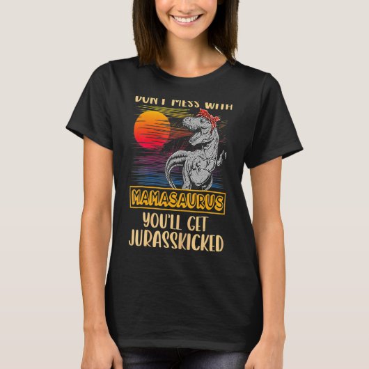 ママレックス恐竜モンマサウルス Tシャツ (正面)