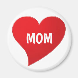 ママレッド大ハート可愛モダンいグラフィックスタイリッシュシック マグネット