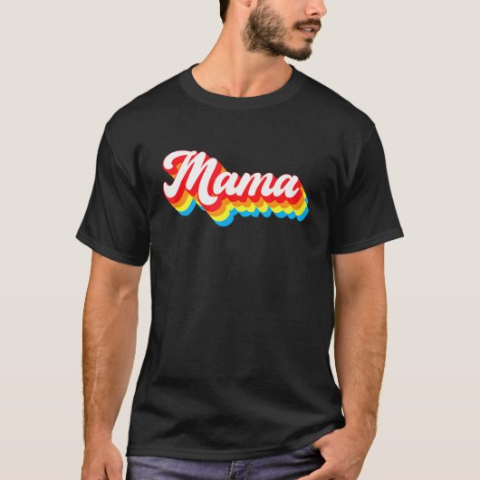 ママレトロヴィンテージマザーズデイ誕生日 Tシャツ (正面)