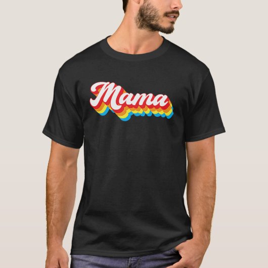 ママレトロヴィンテージマザーズデイ誕生日 Tシャツ (正面)
