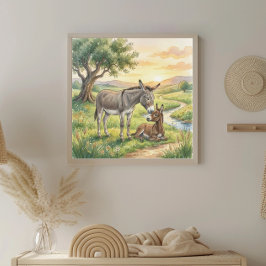 ママロバと子ロバの保育園 ポスター