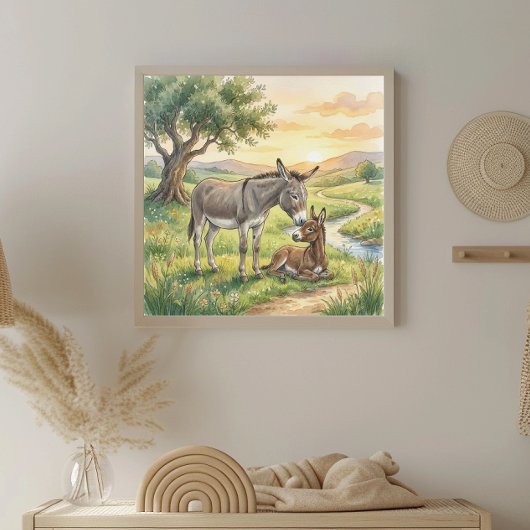 ママロバと子ロバの保育園 ポスター