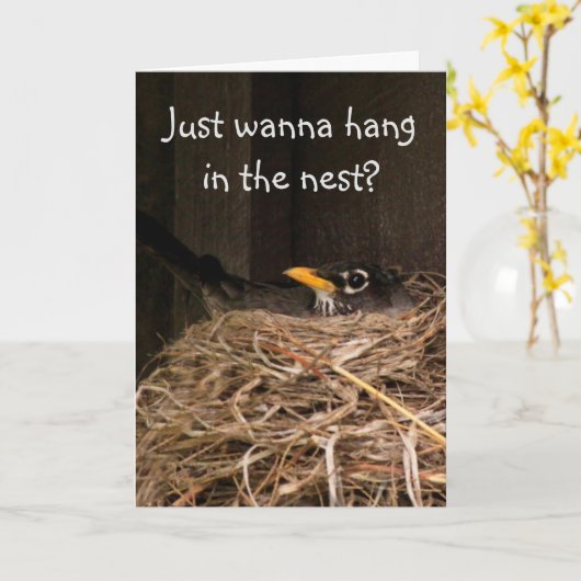 ママロビン元気 カード (黄色い花)