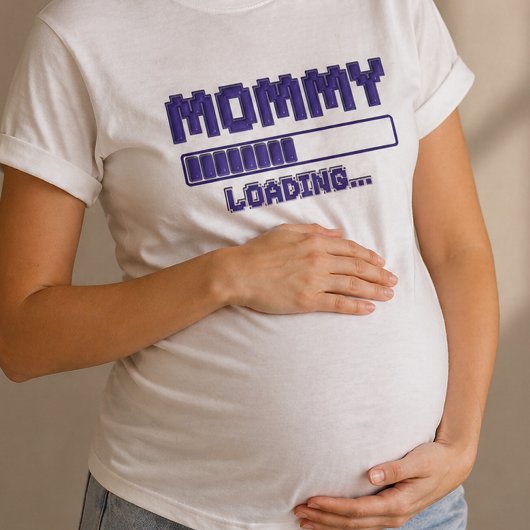 ママロード中 プレグナンシー発表Tシャツ Tシャツ