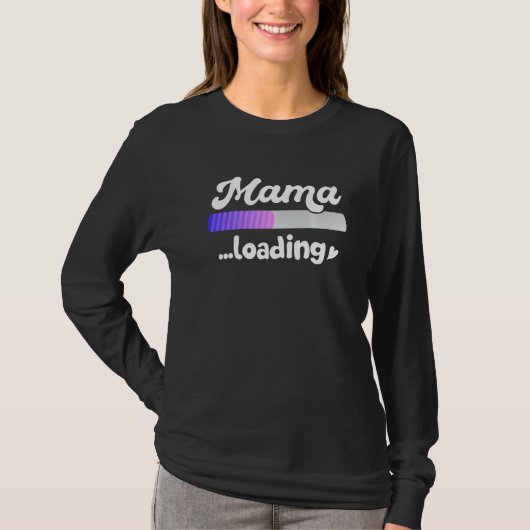 ママロード中 将来のママ 新しいママ マザー 間もなくママに Tシャツ (正面)