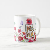 ママワイルドフラワーマザーズデイマグ コーヒーマグカップ (正面右)