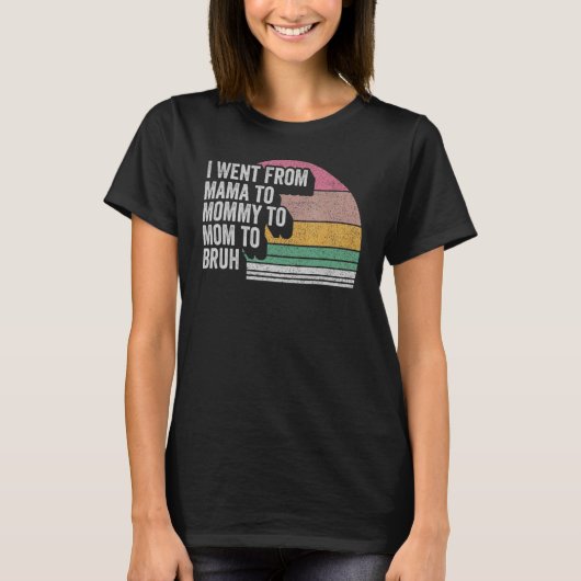 ママヴィンテージレトロママからママへ Tシャツ (正面)