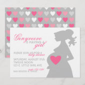 ママーズシャドウベビーシャワー招待状 招待状 (正面/裏面)