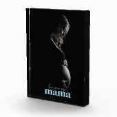 ママーブルーモダンになる妊娠写真ギフト フォトブロック (右)