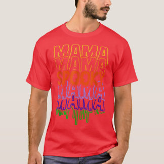 ママ不気味スプキー母ハッピーハローウィン日スプキー Tシャツ