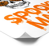 ママ不気味怠惰ハロウィーンの衣装スカル乱雑パン ポスター (角)