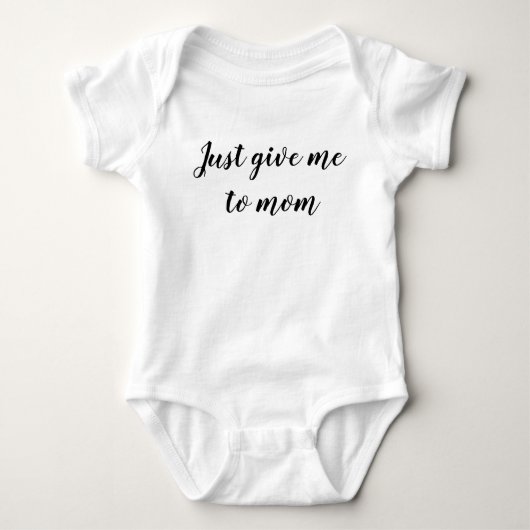 ママ与えに私だけ ベビーボディスーツ (正面)