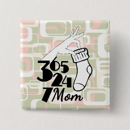 ママ予測できなレトロピン365日1年24 7 缶バッジ