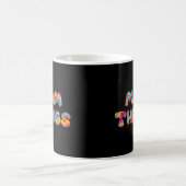 ママ事物抽象芸術タイポグラフィ コーヒーマグカップ (中央)