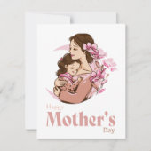 ママ保持ベビー娘ムーンフラワーマザーズデイ (正面)