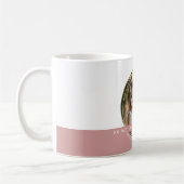 ママ写真とカスタム文字ほこりっぽいバラC91ピンク コーヒーマグカップ (左)