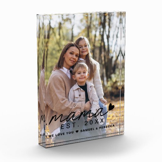 ママ写真オーバーレイ母の日 フォトブロック (左)