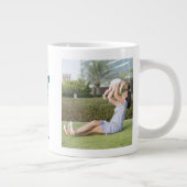 ママ写真グリーン文字ジャイアントコーヒーマグ ジャンボコーヒーマグカップ (右)