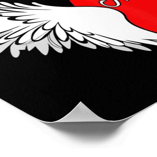 ママ半分ハートは天使と天国してる ポスター (角)