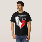 ママ半分ハートは天使と天国してる Tシャツ (正面フル)