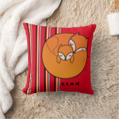 ママ及びベビーキツネ装飾用クッション クッション (ブランケット)