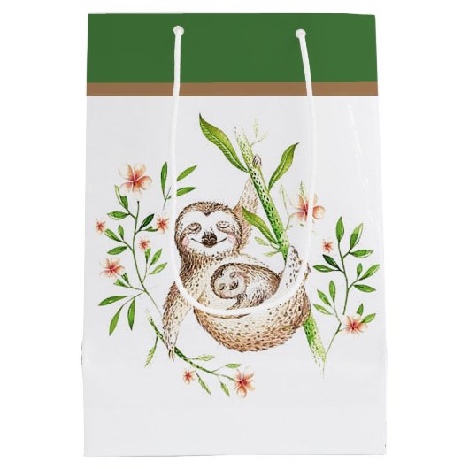 ママ及びベビースロース媒体抱き枕 ミディアムペーパーバッグ (裏面)