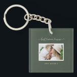 ママ可愛いスモダンクリプト写真ギフト キーホルダー<br><div class="desc">ママ可愛いモダンスクリプトフォトギフト。色はあなたの家の装飾に合わせて変更することができる。母の日、誕生日、クリスマスに最適。</div>