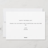 ママ可愛いスモダンクリプト写真ギフト シーズンカード (裏面)