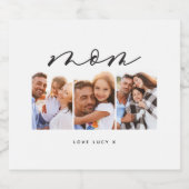 ママ可愛モダンいス数々のト写真 スパークリングワインラベル (シングルラベル)