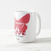 ママ名パーソナライズされた前カスタマイズ コーヒーマグカップ (正面右)